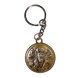 Брелок икона серебряная Николай Чудотворец с позолотой круглый