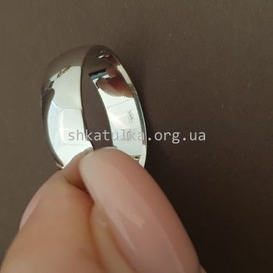 Обручальные кольца серебряные пара гладкие Европейки