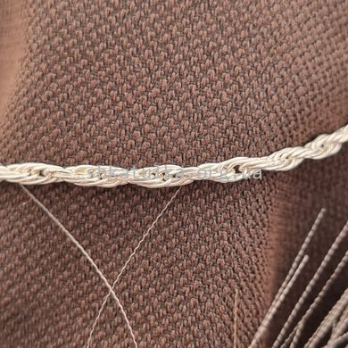 Цепочка серебряная плетения Двойное кордовое