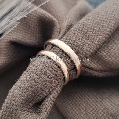 Обручальные кольца серебряные с золотой вставкой европейка 3 мм пара