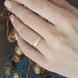 Обручальное кольцо серебряное с золотой вставкой классическое тонкое