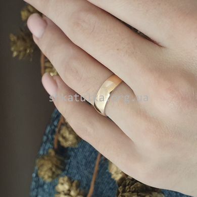 Обручальные кольца серебряные с золотой вставкой пара классический профиль