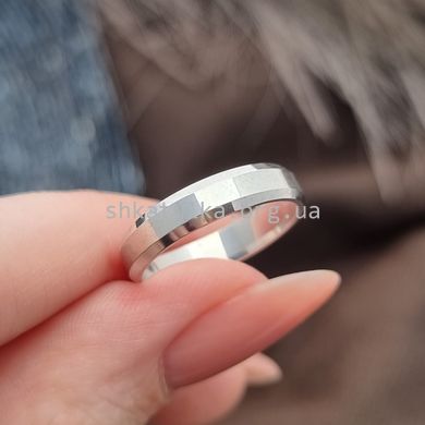 Обручальное кольцо серебряное гладкое Американка