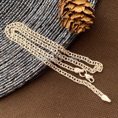 Цепочка серебряная ручного плетения Бисмарк легкая