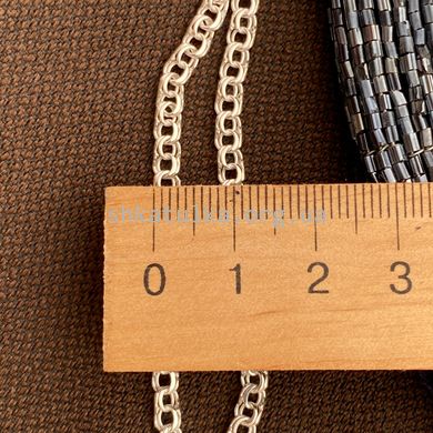 Цепочка серебряная ручного плетения Бисмарк легкая