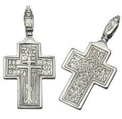 Хрестик срібний з молитвою Чесному Хресту
