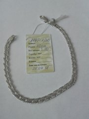 Срібний браслет з плетінням Ромб