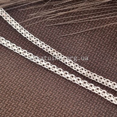 Цепочка серебряная машинного плетения Двойной якорь