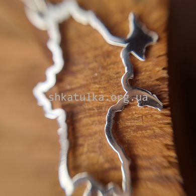 Браслет серебряный анкерного плетения Контур Украины