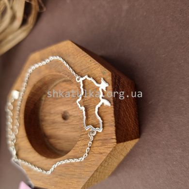 Браслет серебряный анкерного плетения Контур Украины