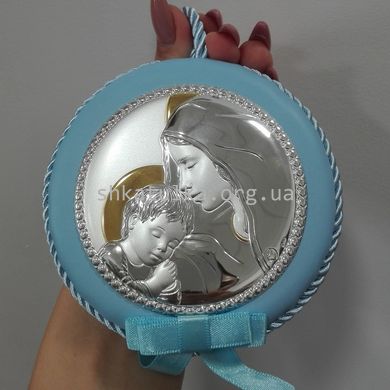 Икона детская Мария с младенцем и позолото для мальчика