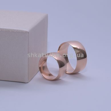 Обручальные кольца серебряные с позолотой классические широкие
