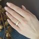 Обручальное кольцо серебряное с позолотой гладкое Американка