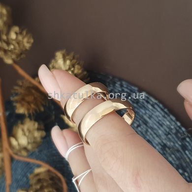 Обручальные кольца серебряные с позолотой пара Европейка
