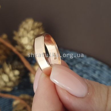 Серебряные обручальные кольца с позолотой средней ширины Американка