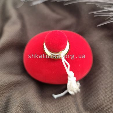 Коробочка для украшений колец или сережек в форме бутылочки духов красный бархат
