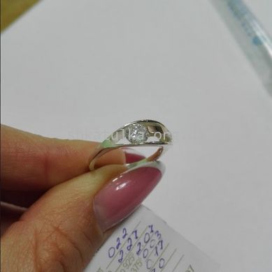 Кольцо серебряное с золотой пластиной Идеал