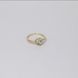 Кольцо серебряное с золотыми вставками Лютик
