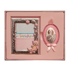 Рамочка для фото и икона Мария с младенцем