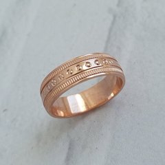 Обручальное кольцо серебряное с позолотой