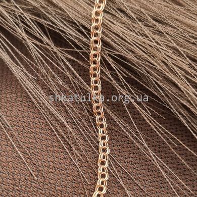 Золотий ланцюжок плетіння Бісмарк плоский 55 см